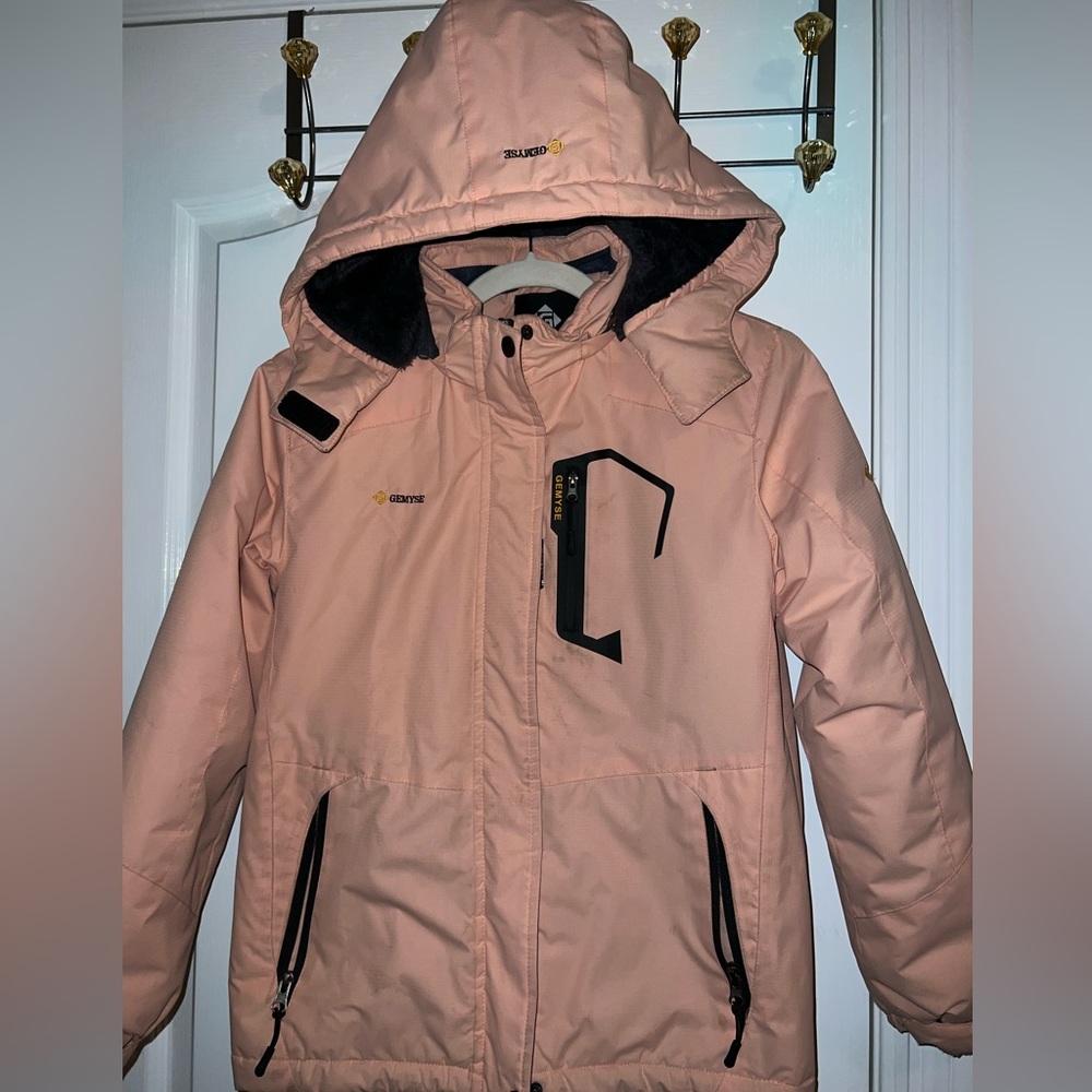 Gemyse Pink Fleece Lined Ski Jacket Girls Size 10/12